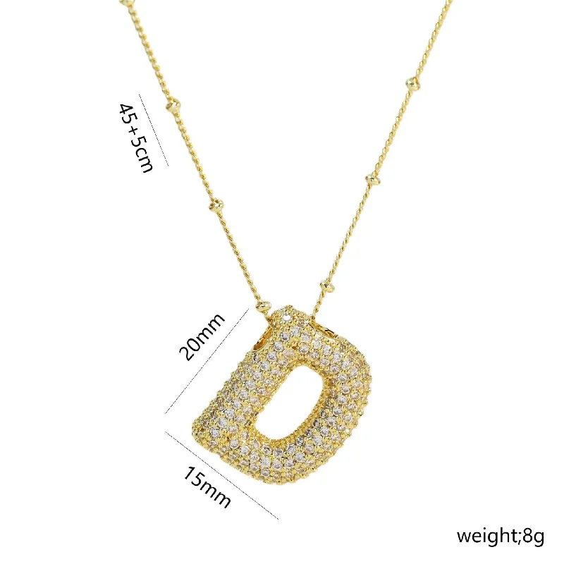 Letter D Necklace-Gold