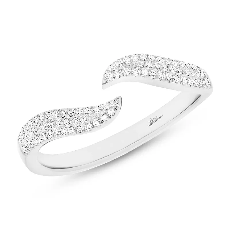 Women’s engagement rings with large diamonds-Diamond Bypass Ring