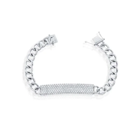 Women’s sterling silver friendship bracelets-Diamond Bracelet